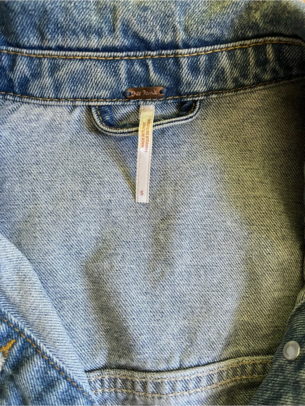 Free People Studded oversized trucker jacket - Picture 2 of 11